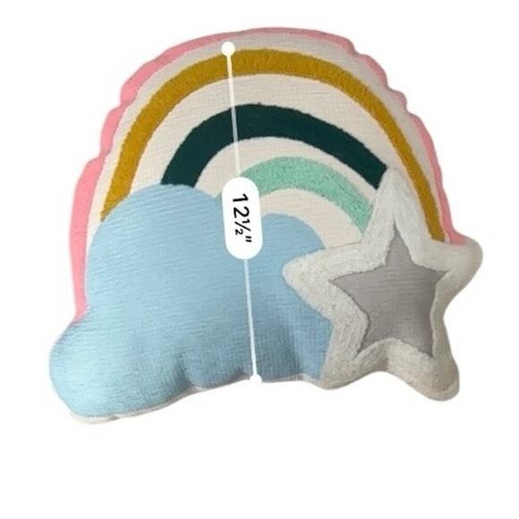 NWT Raj Rainbow Cloud Decorative Throw Pillow - Boho Kids Room Cushion - Picture 4 of 6